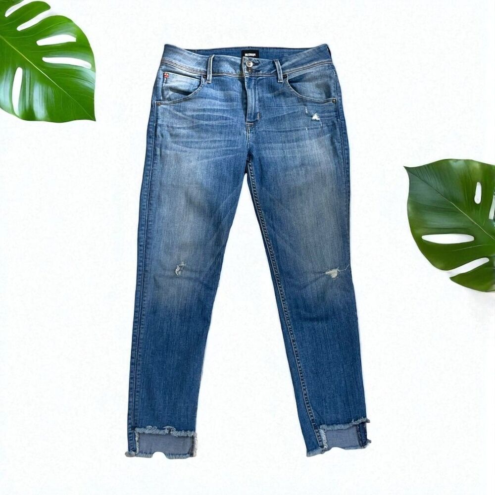 Hudson Cat Mid Rise Step Hem Skinny Jeans in Esse Wash - 30 - Picture 7 of 10